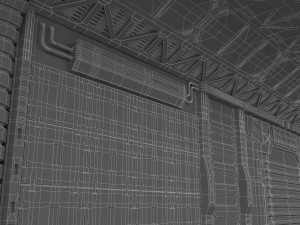 sci-fi corridor Model 3D