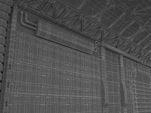 corredor de fic&ccedil;&atilde;o cient&iacute;fica Modelo 3D