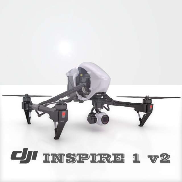 dji inspire drone Model 3D .c4d .max .obj .3ds .fbx .stl .blend 