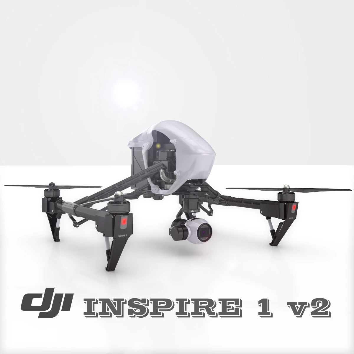 dji inspire drone 3D Model .c4d .max .obj .3ds .fbx .stl .blend 