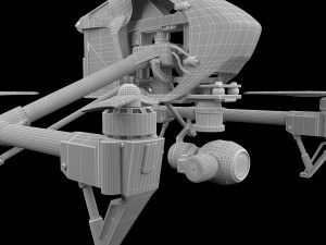 dji inspire drone Model 3D