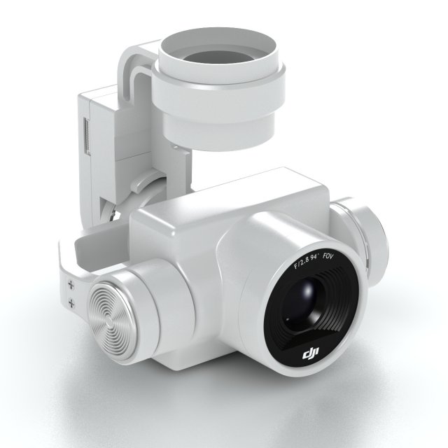 camera gimbal dji phantom 4 pro Model 3D .c4d .max .obj .3ds .fbx .stl .blend 