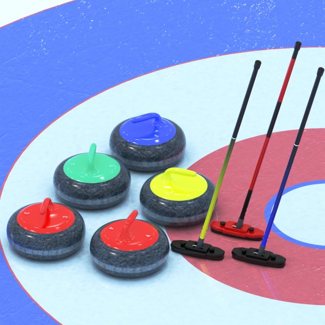 curling collection Model 3D .c4d .max .obj .3ds .fbx .stl .blend 