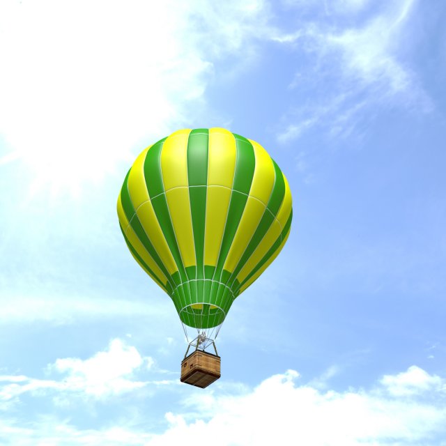 balloon air hot 3D मॉडल .c4d .max .obj .3ds .fbx .stl .blend 