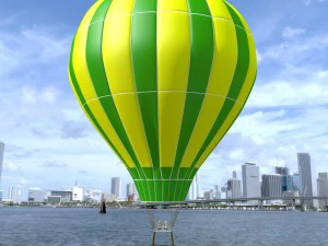 풍선 공기가 뜨겁다 3D 모델