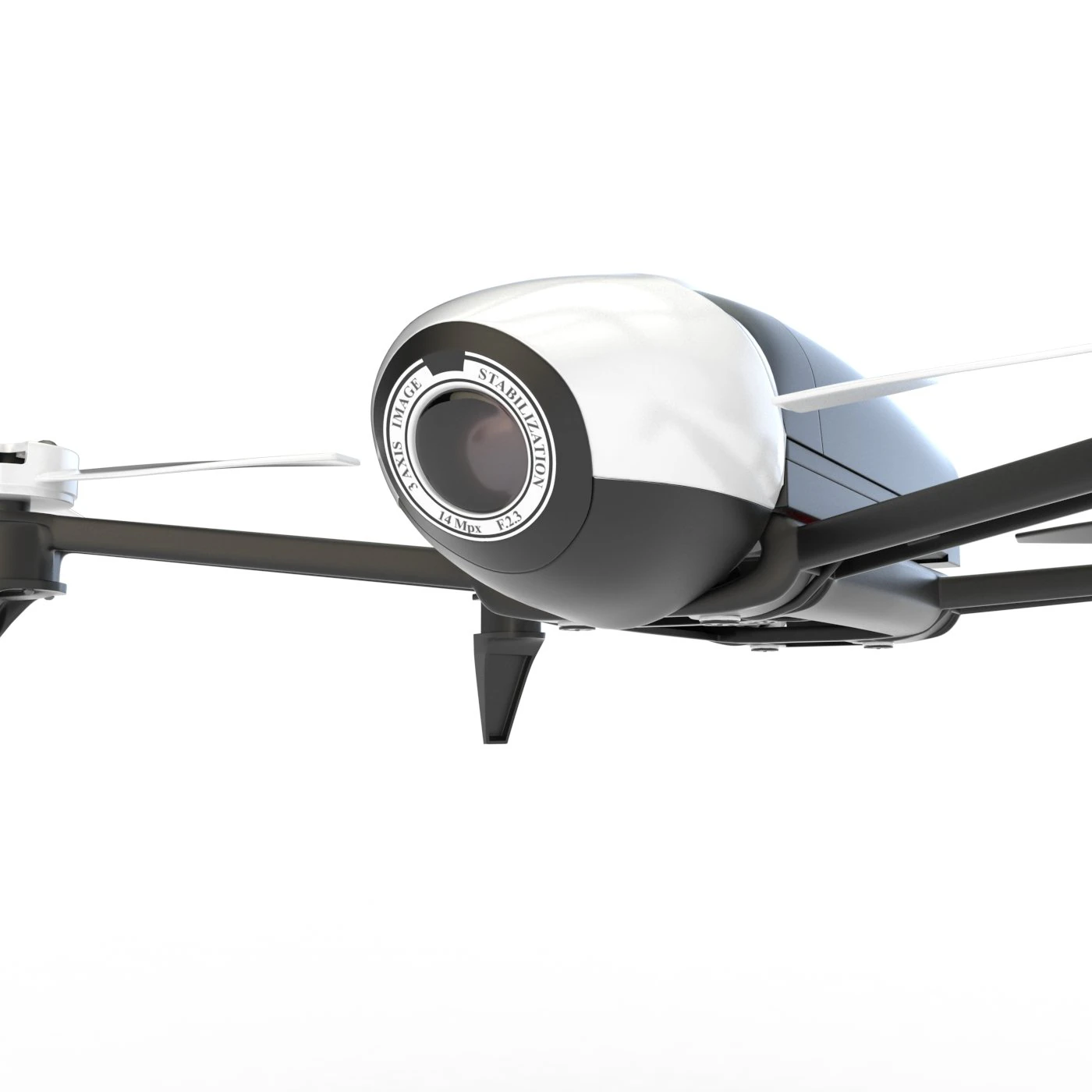 parrot bebop v2 3D Model .c4d .max .obj .3ds .fbx .stl .blend 