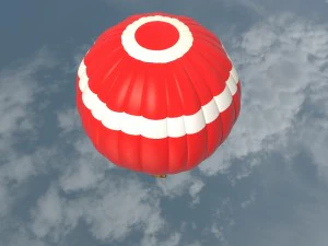 bal&atilde;o de ar quente Modelo 3D