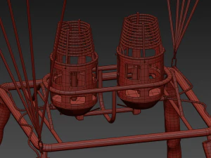 bal&atilde;o de ar quente Modelo 3D