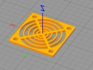 Lüftergitter 40x40 mm 3D Druckmodell