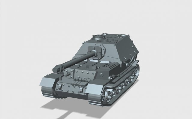 the ferdinand is a german tank destroyer 3D 프린트 모델 .c4d .max .obj .3ds .fbx .stl .blend 