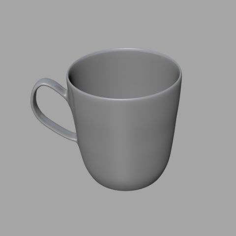 white cup Model 3D .c4d .max .obj .3ds .fbx .stl .blend 