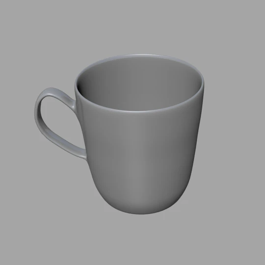 white cup 3D Model .c4d .max .obj .3ds .fbx .stl .blend 