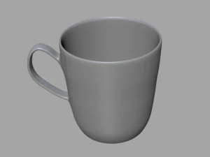 cangkir putih Model 3D