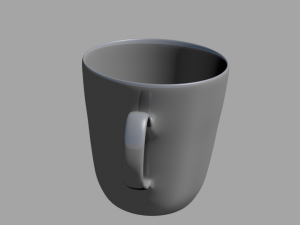 white cup Model 3D