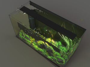aquarium rectangle 120l Model 3D