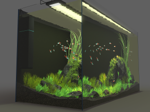 aquarium rectangle 120l Model 3D