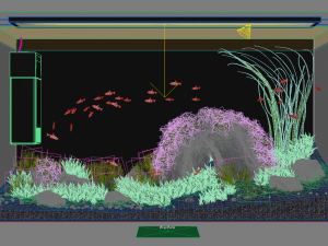 aquarium rectangle 120l Model 3D