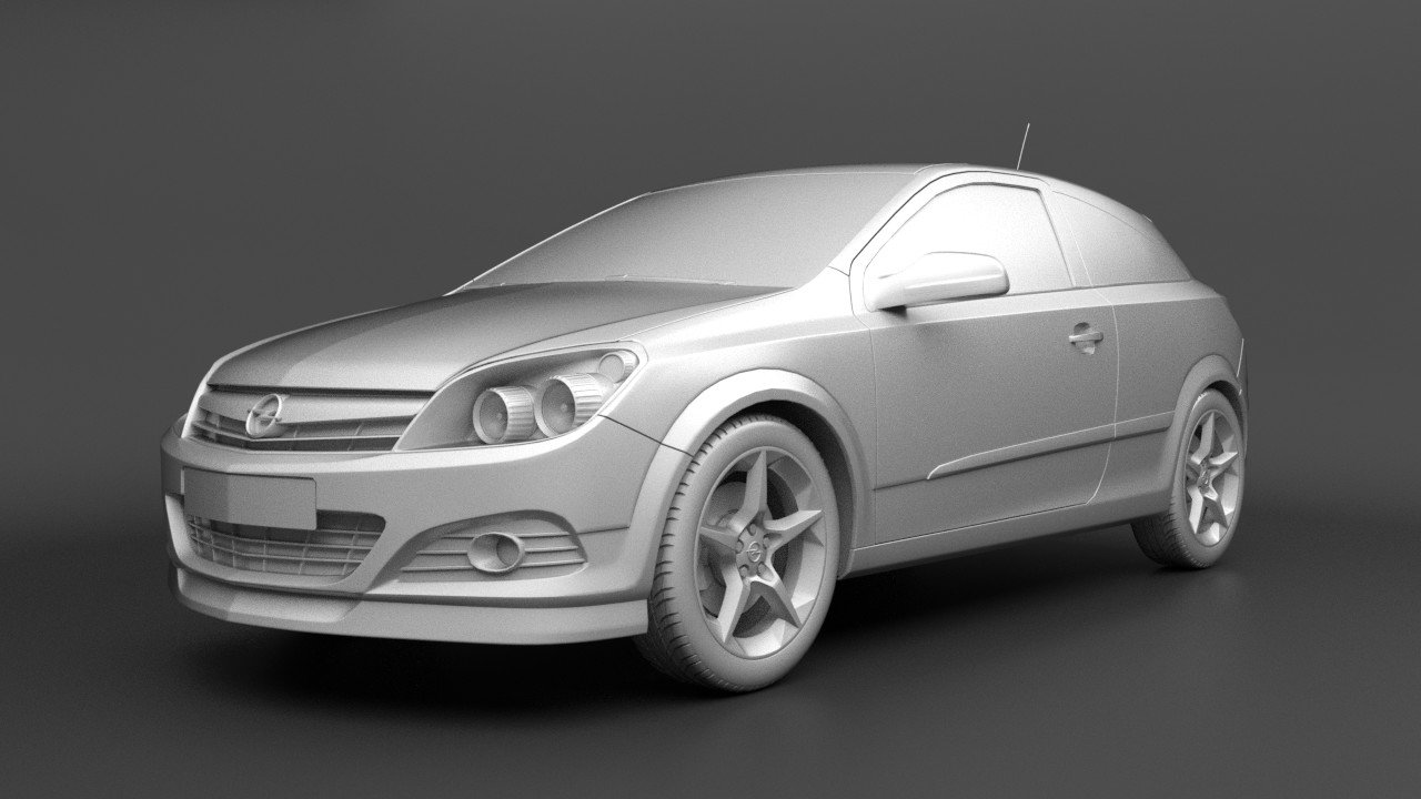 opel astra gtc h 3D Model in Sedan 3DExport