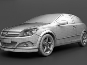 opel astra gtc h Modèle 3D