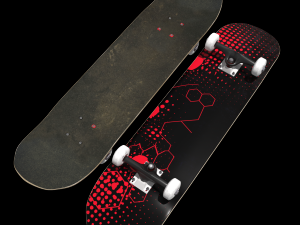 realisitc skateboard Model 3D
