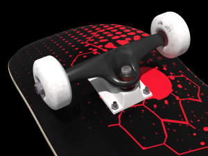 realisitc skateboard Model 3D