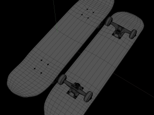 realisitc skateboard Model 3D