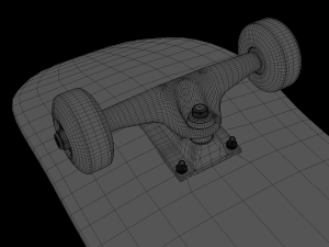 realisitc skateboard Model 3D