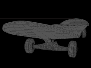 realisitc skateboard Model 3D