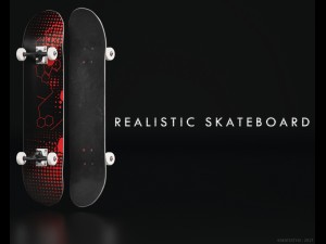 realisitc skateboard 3Dモデル