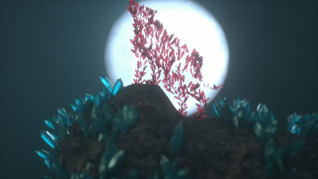 crystal wolf scene Modelo 3D .c4d .max .obj .3ds .fbx .stl .blend 