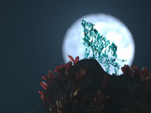 crystal wolf scene 3D Model