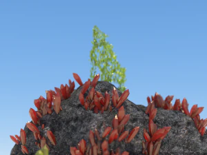 crystal wolf scene 3D Model