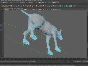 crystal wolf scene 3D Model