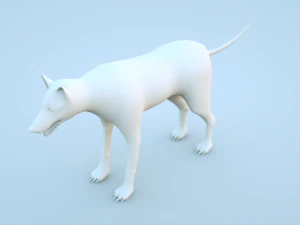 crystal wolf scene 3D Model