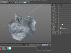 crystal wolf scene 3D Model