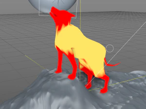 crystal wolf scene 3D Model