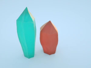 crystal wolf scene 3D Model