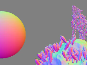 crystal wolf scene 3D Model
