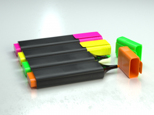 basic highlighter textmarker - realistic 3D 모델