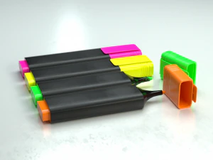 Grundlegender Textmarker mit Textmarker &ndash; realistisch 3D Modell