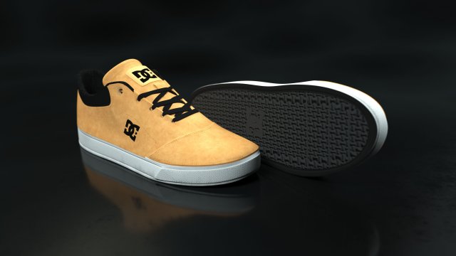 realisitc dc shoes crisis beige 3D in 3DExport