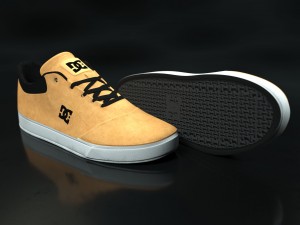 realisitc dc shoes crisis - beige 3D 모델