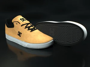 Реалистичный кризис обуви DC - бежевый 3D Модель