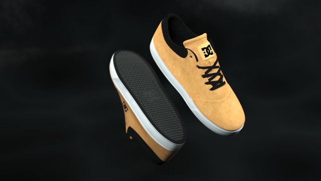 realisitc dc shoes crisis beige 3D in 3DExport