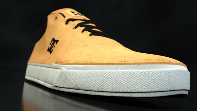 realisitc dc shoes crisis beige 3D in 3DExport