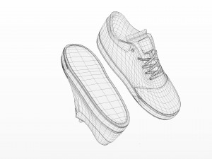 realisitc dc shoes crisis - beige 3D Model
