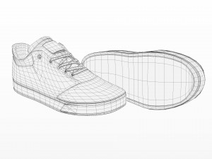 realisitc dc shoes crisis - beige 3D Model