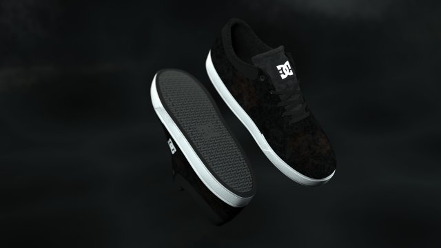 realisitc dc shoes crisis black 3D in 3DExport