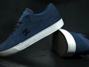 realisitc dc shoes crisis - blue 3D Model