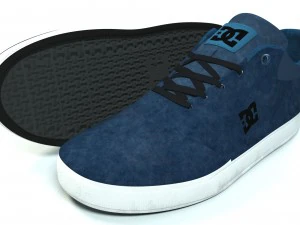 realisitc dc shoes crisis - blue 3D Model